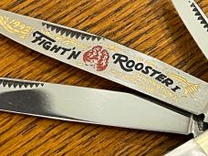 Fight'n Rooster Ltd Ed 1992 Intl Cutlery Club 3-Blade Fishtail Knife w/MOP Scales SN#012 Germany 