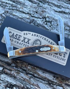 CASE XX ** SELECT 2023 MOLASSES ROGERS JIG BONE FLUTED SMALL CONGRESS
