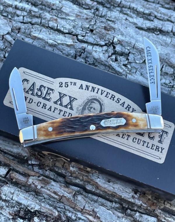 CASE XX ** SELECT 2023 MOLASSES ROGERS JIG BONE FLUTED SMALL CONGRESS CASE XX ** SELECT 2023 MOLASSES ROGERS JIG BONE FLUTED SMALL CONGRESS