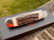 COBRATEC STAG TRAPPER HIDDEN RELEASE D2 STEEL COBRATEC STAG TRAPPER HIDDEN RELEASE D2 STEEL