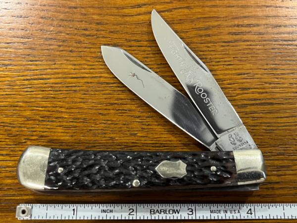 Fight'n Rooster Frank Buster 2-Blade Trapper Knife w/Pick Bone Scales Germany Fight'n Rooster Frank Buster 2-Blade Trapper Knife w/Pick Bone Scales Germany