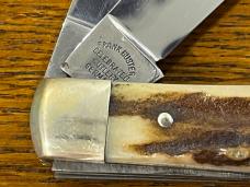 Fight'n Rooster Ltd Ed 1981 "Great State of Wilkes" 2-Blade Trapper Knife w/Stag Scales SN#098 Germa