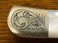 Fight'n Rooster Ltd Ed 1982 "Chattahoochee" Trapper w/MOP Scales & Engraved Bolsters SN#074 Germany Fight'n Rooster Ltd Ed 1982 "Chattahoochee" Trapper w/MOP Scales & Engraved Bolsters SN#074 Germany