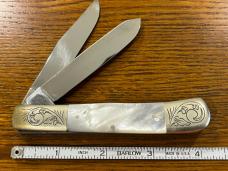 Fight'n Rooster Ltd Ed 1982 "Chattahoochee" Trapper w/MOP Scales & Engraved Bolsters SN#074 Germany Fight'n Rooster Ltd Ed 1982 "Chattahoochee" Trapper w/MOP Scales & Engraved Bolsters SN#074 Germany