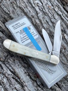 CASE XX *a SFO 2021 SMOOTH NATURAL BONE CROSS SHIELD 49 PATTERN COPPERHEAD CASE XX *a SFO 2021 SMOOTH NATURAL BONE CROSS SHIELD 49 PATTERN COPPERHEAD