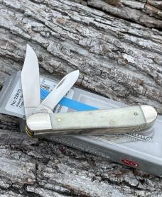 CASE XX *a SFO 2021 SMOOTH NATURAL BONE CROSS SHIELD 49 PATTERN COPPERHEAD CASE XX *a SFO 2021 SMOOTH NATURAL BONE CROSS SHIELD 49 PATTERN COPPERHEAD