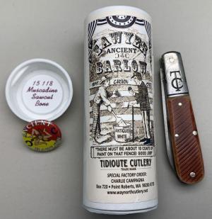 GEC Waynorth Cutlery Sawyer Ancient Barlow by Charlie Campagna. SFO 15 118 New in The Tube. ..(978) 
