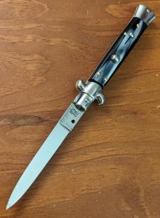 NOS GIOVANNI BELTRAME GENUINE IMITATION BUFFALO HORN 23cm=9" FLAT BLADE STILETTO 