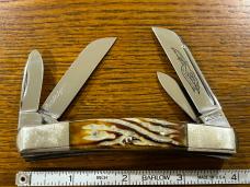 Parker Cut. Co. 4-Blade Congress Knife w/Jigged Bone Scales PROTOTYPE Japan Parker Cut. Co. 4-Blade Congress Knife w/Jigged Bone Scales PROTOTYPE Japan