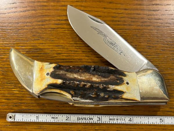 Parker & Son K401 Lockback Clasp Knife w/Fat Gnarly Stag Scales cales Japan Parker & Son K401 Lockback Clasp Knife w/Fat Gnarly Stag Scales cales Japan