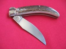 Quality Italian Unique Mechanism LEPRE Stag Knife Limited Edition 2015 MANIAGO ITALY w/Certificate Quality Italian Unique Mechanism LEPRE Stag Knife Limited Edition 2015 MANIAGO ITALY w/Certificate