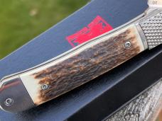 COBRATEC STAG TRAPPER HIDDEN RELEASE D2 STEEL COBRATEC STAG TRAPPER HIDDEN RELEASE D2 STEEL