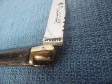 LAGUIOLE FRENCH ROSSIGNOL FOLDING KNIFE PRE OWNED UNUSED BRASS LINER & FILE WORK LAGUIOLE FRENCH ROSSIGNOL FOLDING KNIFE PRE OWNED UNUSED BRASS LINER & FILE WORK
