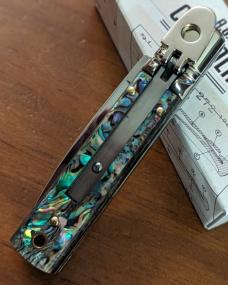 NIB AGA CAMPOLIN 6"-15CM SLIMLINE IN GENUINE ABALONE NIB AGA CAMPOLIN 6"-15CM SLIMLINE IN GENUINE ABALONE