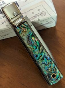 NIB AGA CAMPOLIN 6"-15CM SLIMLINE IN GENUINE ABALONE NIB AGA CAMPOLIN 6"-15CM SLIMLINE IN GENUINE ABALONE