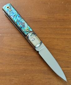 NIB AGA CAMPOLIN 6"-15CM SLIMLINE IN GENUINE ABALONE 
