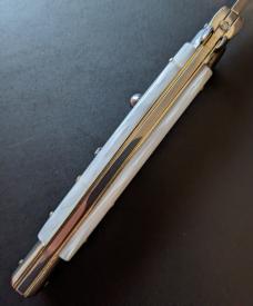 NEW FRANK BELTRAME 28CM 11" BAYONET AUTOMATIC STILETTO IN GENUINE IMITATION PEARL NEW FRANK BELTRAME 28CM 11" BAYONET AUTOMATIC STILETTO IN GENUINE IMITATION PEARL
