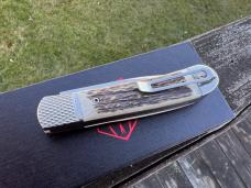 COBRATEC STAG TRAPPER HIDDEN RELEASE D2 STEEL COBRATEC STAG TRAPPER HIDDEN RELEASE D2 STEEL