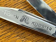 Fight'n Rooster Frank Buster Pre-1982 3-Blade Stockman Knife w/Pick Bone Scales Germany Fight'n Rooster Frank Buster Pre-1982 3-Blade Stockman Knife w/Pick Bone Scales Germany