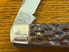 Fight'n Rooster Frank Buster Pre-1982 3-Blade Stockman Knife w/Pick Bone Scales Germany Fight'n Rooster Frank Buster Pre-1982 3-Blade Stockman Knife w/Pick Bone Scales Germany