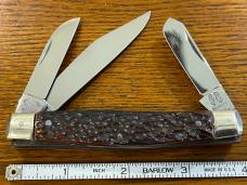 Fight'n Rooster Frank Buster Pre-1982 3-Blade Stockman Knife w/Pick Bone Scales Germany Fight'n Rooster Frank Buster Pre-1982 3-Blade Stockman Knife w/Pick Bone Scales Germany