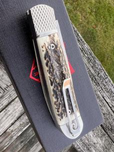 COBRATEC STAG TRAPPER HIDDEN RELEASE D2 STEEL COBRATEC STAG TRAPPER HIDDEN RELEASE D2 STEEL