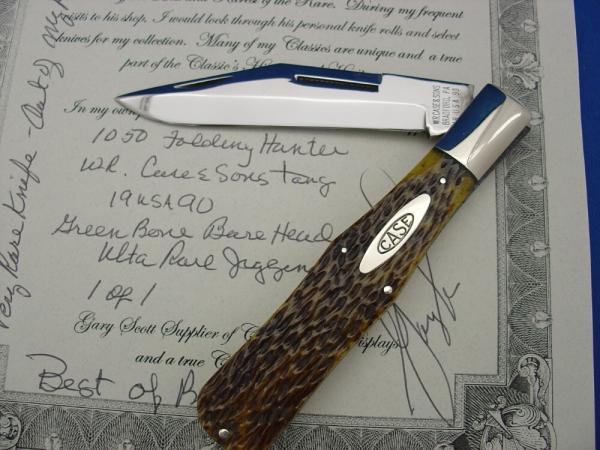 Case XX Classic 050 Folding Hunter Green Bone Bear Head Gary Scott Knife 1 of 1 Case XX Classic 050 Folding Hunter Green Bone Bear Head Gary Scott Knife 1 of 1