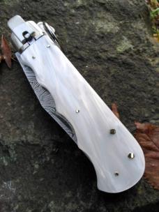 Custom 9 inch Damascus Leverlock Ring Pull By Rubens Blades Custom 9 inch Damascus Leverlock Ring Pull By Rubens Blades
