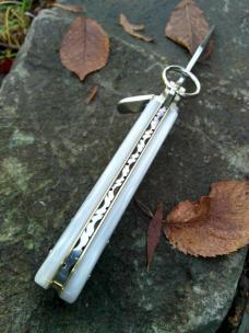 Custom 9 inch Damascus Leverlock Ring Pull By Rubens Blades Custom 9 inch Damascus Leverlock Ring Pull By Rubens Blades