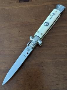 NOS GIOVANNI BELTRAME GENUINE IMITATION IVORY 20CM-8" FLAT BLADE STILETTO NOS GIOVANNI BELTRAME GENUINE IMITATION IVORY 20CM-8" FLAT BLADE STILETTO