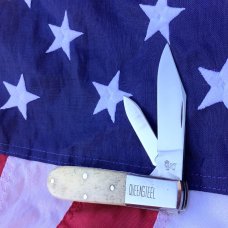 Queen Barlow Knife w/ Nice Natural Bone Handles -NOS & NM Queen Barlow Knife w/ Nice Natural Bone Handles -NOS & NM
