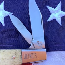 Queen Barlow Knife w/ Nice Natural Bone Handles -NOS & NM Queen Barlow Knife w/ Nice Natural Bone Handles -NOS & NM