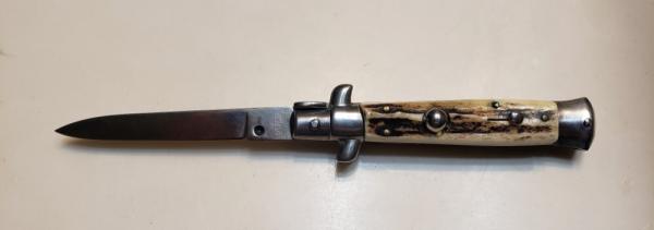 Nice 7" Older Rostfrei Switchblade with Stag Scales Nice 7" Older Rostfrei Switchblade with Stag Scales
