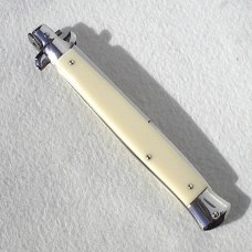NEW OLD STOCK SKM 13" SWITCHBLADE BAYONET STILETTO ACRYLIC IVORY MANIAGO ITALY NEW OLD STOCK SKM 13" SWITCHBLADE BAYONET STILETTO ACRYLIC IVORY MANIAGO ITALY