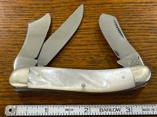 Fight'n Rooster Frank Buster "Captain's Rooster" 3-Blade Sowbelly Stockman Knife w/MOP Scales German Fight'n Rooster Frank Buster "Captain's Rooster" 3-Blade Sowbelly Stockman Knife w/MOP Scales German