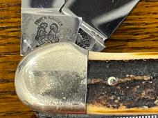 Fight'n Rooster Frank Buster 3-Blade Canoe Knife w/Stag Scales Germany