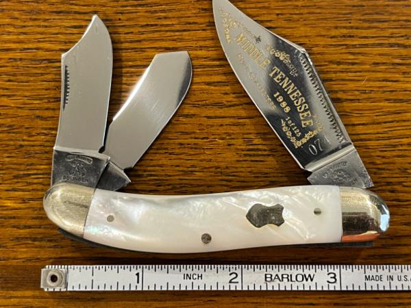 Fight'n Rooster Ltd Ed 1988 "Middle Tenn Knife Collectors" Whittler w/MOP Scales SN#074 Germany Fight'n Rooster Ltd Ed 1988 "Middle Tenn Knife Collectors" Whittler w/MOP Scales SN#074 Germany