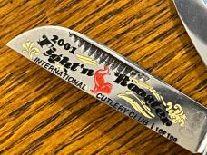 Fight'n Rooster Frank Buster Ltd Ed 2001 International Cutlery Club 4-Blade Congress Knife w/MOP Sca