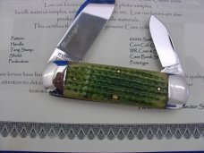 Case XX Classic Sunfish/Toenail Green Corn Cob Bone Prototype Knife With Bulldog EtchRARE Case XX Classic Sunfish/Toenail Green Corn Cob Bone Prototype Knife With Bulldog EtchRARE