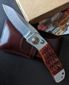 NIB CRKT Lake's PAL Automatic Conversion (2.9" Satin Blade) 7233 box, catalog, sheath 
