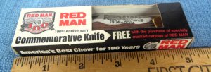 NOT EASILY FOUND RED MAN 100 YEAR COMMEMORATIVE KNIFE UNUSED 2004