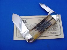 Case XX Classic Sunfish/Toenail Genuine Stag Handle Knife With Elephant Etch Case XX Classic Sunfish/Toenail Genuine Stag Handle Knife With Elephant Etch