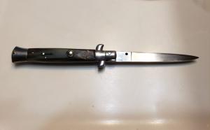 Vintage 9" INOX inside a Diamond  Buffalo Horn Switchblade 