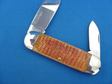 Case XX Classic Sunfish/Toenail Wine Rogers Bone Prototype Knife With Bulldog EtchRARE Case XX Classic Sunfish/Toenail Wine Rogers Bone Prototype Knife With Bulldog EtchRARE