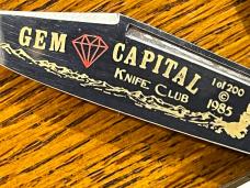 Fight'n Rooster Ltd Ed 1985 "Gem Capital Knife Club" Cigar w/Inset Gem & MOP Scales SN#064 Germany Fight'n Rooster Ltd Ed 1985 "Gem Capital Knife Club" Cigar w/Inset Gem & MOP Scales SN#064 Germany