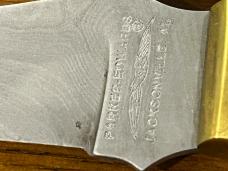  Parker-Edwards Trailing Point Hunting Knife w/Damascus Blade & Smooth Pakkawood Scales A175DP  