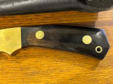  Parker-Edwards Trailing Point Hunting Knife w/Damascus Blade & Smooth Pakkawood Scales A175DP  