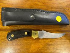  Parker-Edwards Trailing Point Hunting Knife w/Damascus Blade & Smooth Pakkawood Scales A175DP  