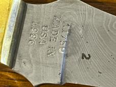  Parker-Edwards Trailing Point Hunting Knife w/Damascus Blade & Smooth Pakkawood Scales A175DP  