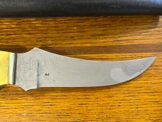  Parker-Edwards Trailing Point Hunting Knife w/Damascus Blade & Smooth Pakkawood Scales A175DP  
